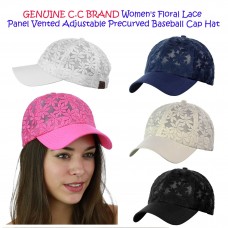 C.C Brand Mujer&apos;s Floral Lace Panel Vented Adjustable Precurved Baseball Cap Hat  eb-11196764